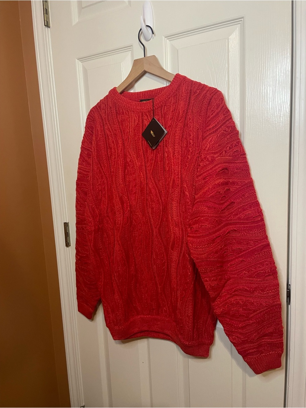 Delf USA COOGI Style Red Knit Crewneck Sweater Size XL - Picture 2 of 9